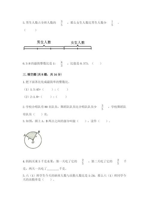 小学六年级数学上册期末考试卷及参考答案（综合题）.docx