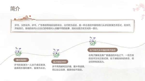 评书非遗文化PPT模板