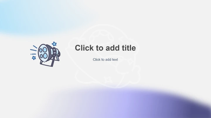 蓝色呆呆鲨公司年终汇报PPT主题