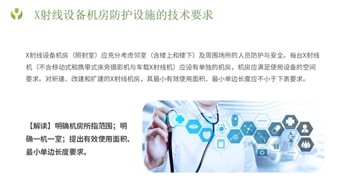 绿色简约形状放射防护培训主题PPT模板安全培训