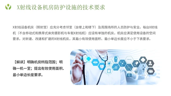 绿色简约形状放射防护培训主题PPT模板安全培训