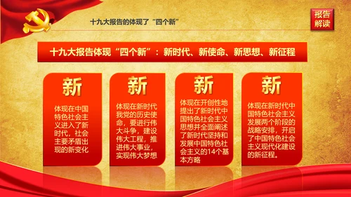 学习贯彻落实十九大报告精神PPT模板课件