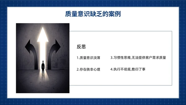 蓝色简约提升员工质量意识质量意识培训主题PPT模板