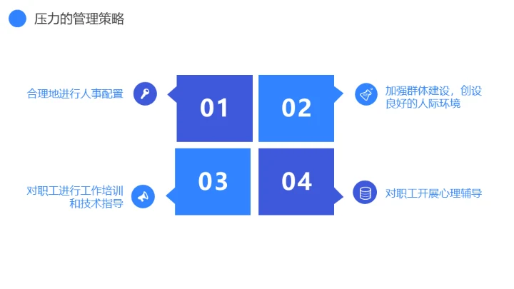 蓝灰色企业心理健康通用PPT模板