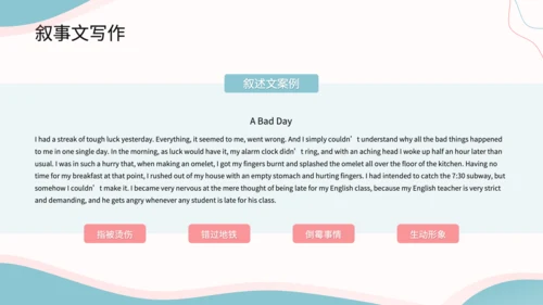 蓝色简约风英语写作结构课件PPT