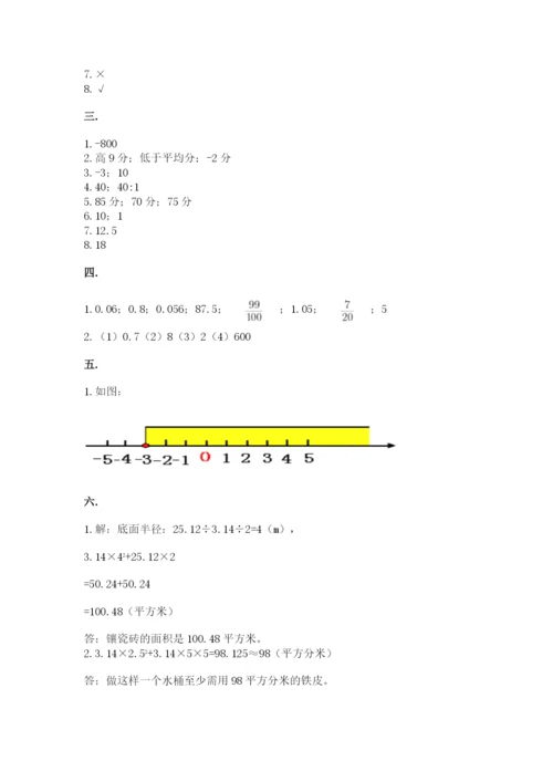 苏教版六年级数学小升初试卷附完整答案（典优）.docx