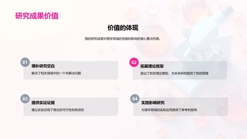 理学领域研究报告PPT模板