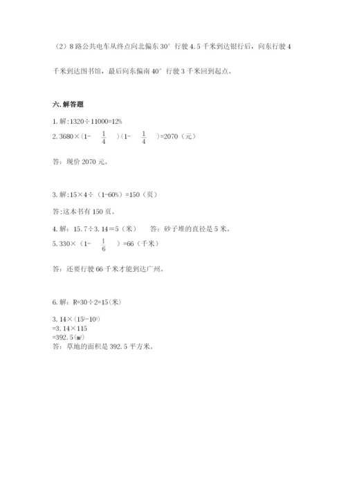 2022六年级上册数学期末考试试卷及答案（考点梳理）.docx