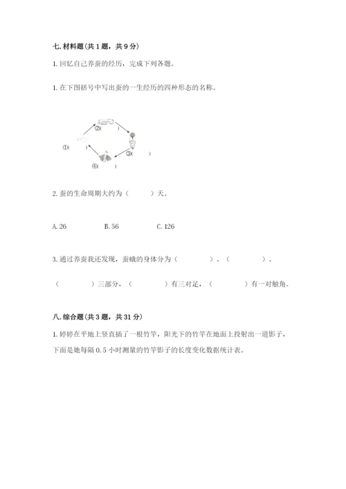 教科版科学三年级下册 期末测试卷精选.docx