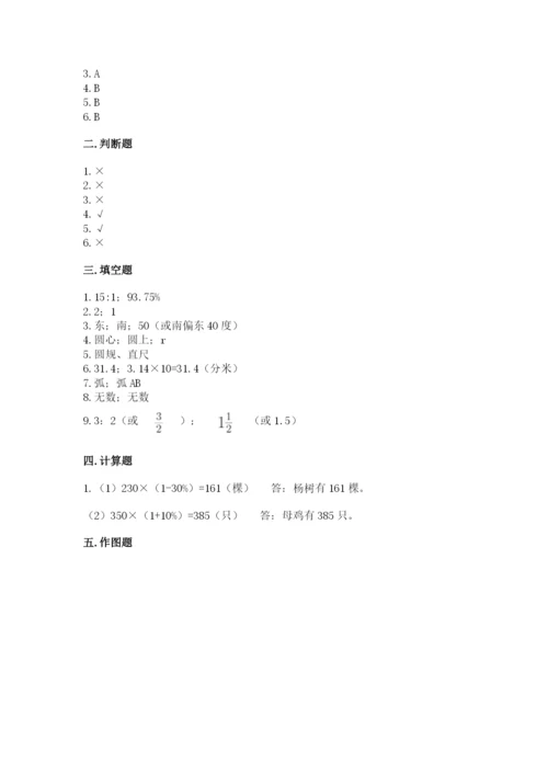 小学数学六年级上册期末考试试卷附答案【培优b卷】.docx