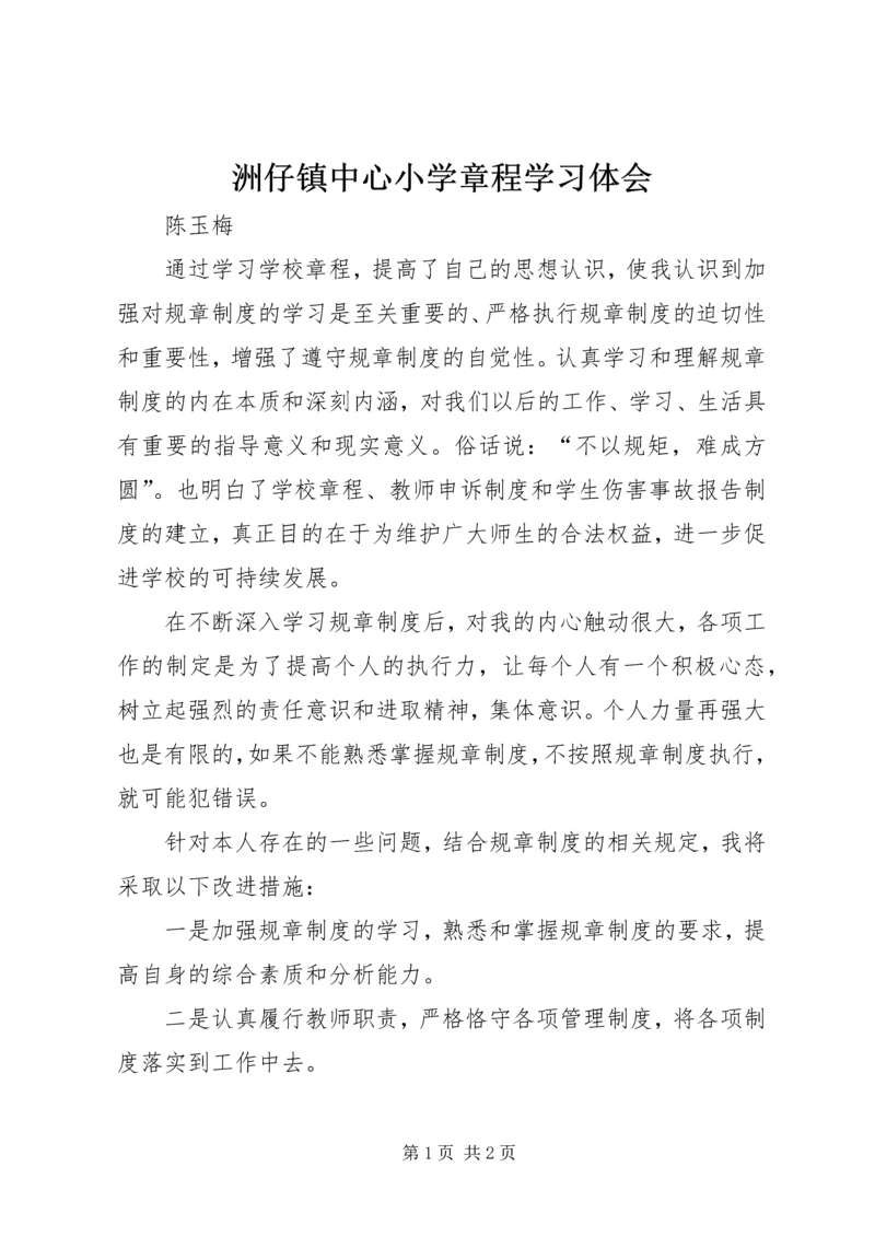 洲仔镇中心小学章程学习体会.docx