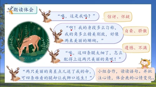 【核心素养】部编版语文三年级下册-7. 鹿角和鹿腿 第1课时（课件）