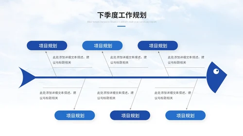 简约雪山商务季度工作总结工作汇报述职报告ppt模板