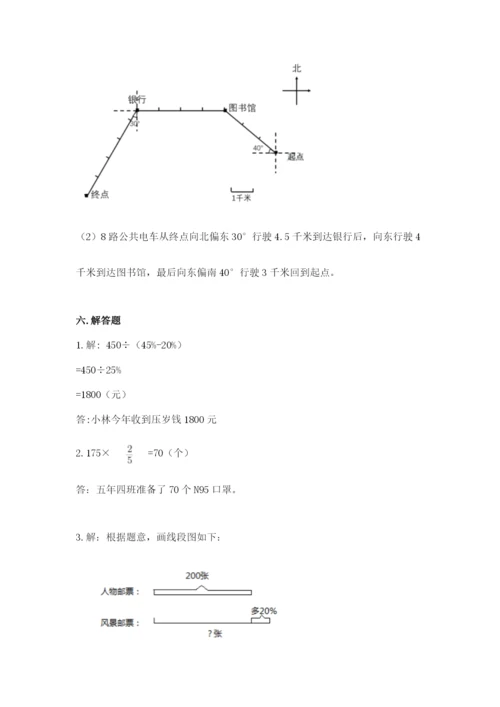 小学六年级上册数学期末测试卷加解析答案.docx