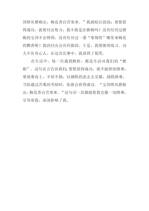 一句名言影响了我作文800字.docx