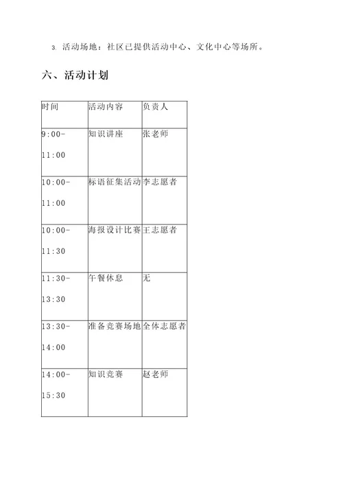 禁毒活动流程策划书