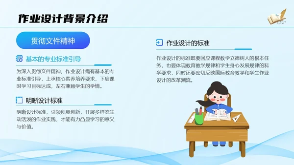 蓝色科技流体线条教师作业设计培训PPT教师培训