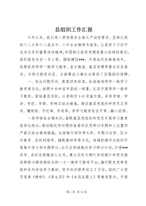 县组织工作汇报.docx