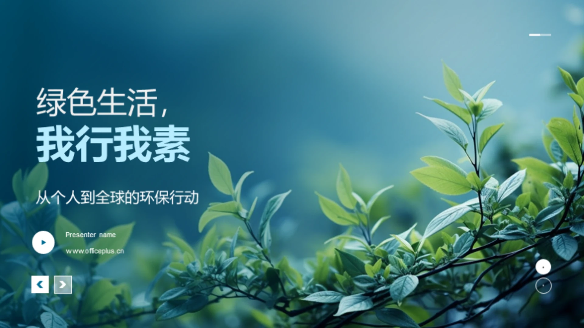 绿色生活,我行我素