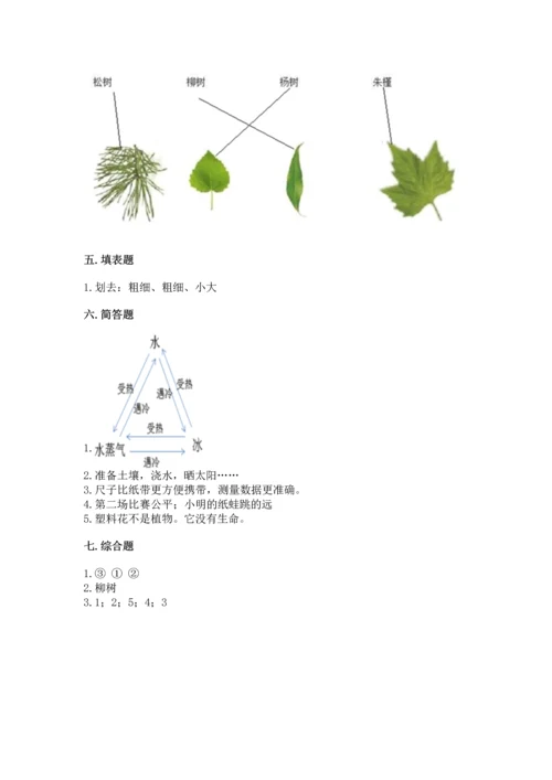 教科版科学一年级上册期末测试卷及参考答案（培优b卷）.docx