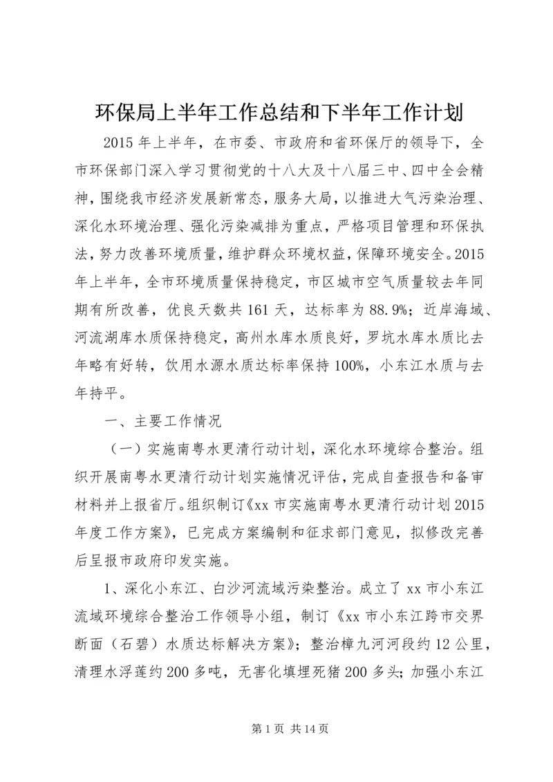 环保局上半年工作总结和下半年工作计划.docx