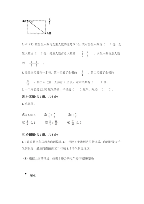 小学六年级上册数学期末测试卷含完整答案【有一套】.docx