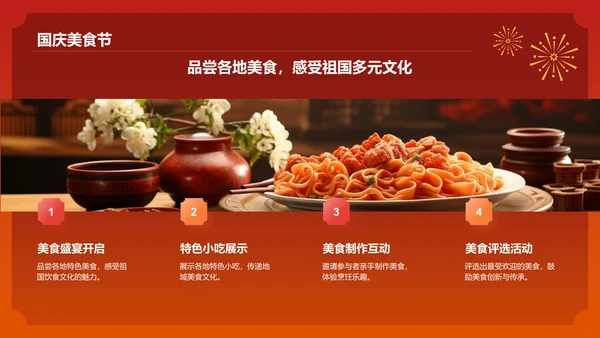 红色喜庆风国庆节节日庆典PPT模板