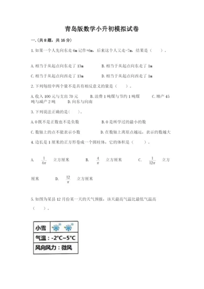 青岛版数学小升初模拟试卷含答案【培优a卷】.docx