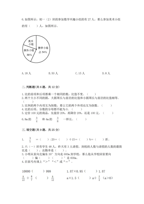 人教版六年级上册数学期末测试卷a4版打印.docx