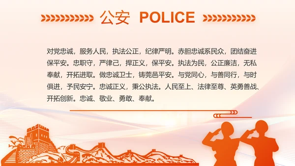 红色大气公安人民警察工作总结PPT