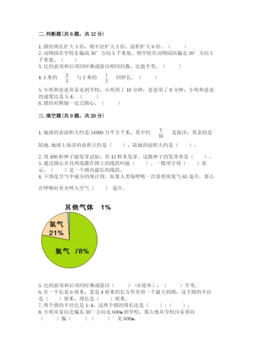 小学数学六年级上册期末考试试卷含答案【轻巧夺冠】.docx