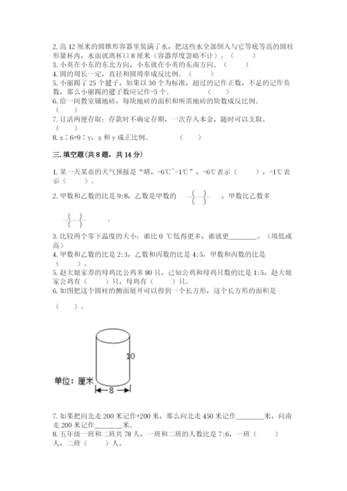 人教版六年级下册数学期末测试卷含答案（能力提升）.docx