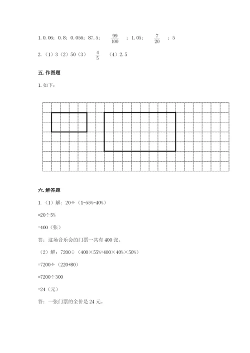 人教版六年级下册数学期末测试卷含答案（达标题）.docx