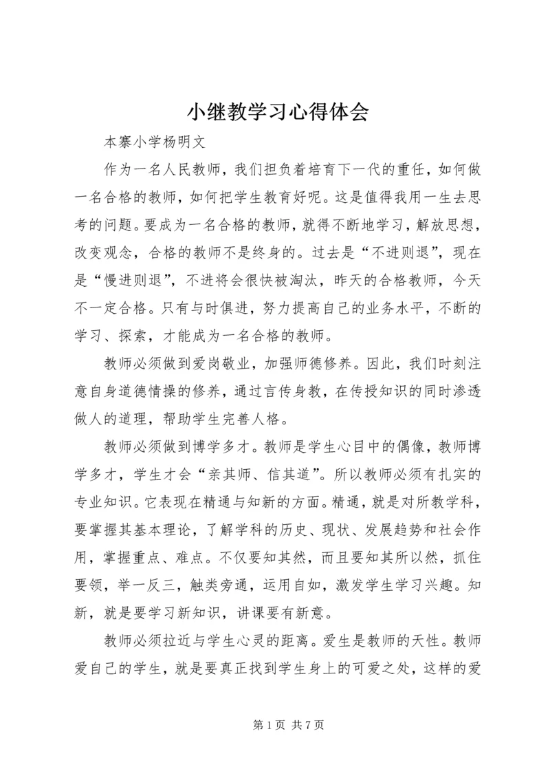 小继教学习心得体会 (6).docx