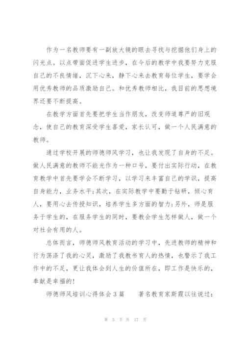 师德师风培训心得体会6篇.docx