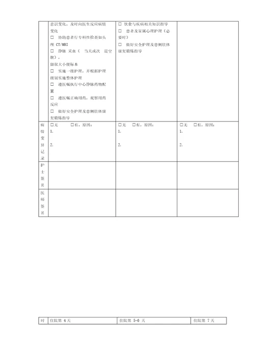 脑梗塞后遗症临床路径