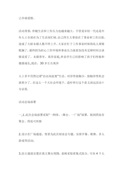 相亲大会专项策划专业方案.docx