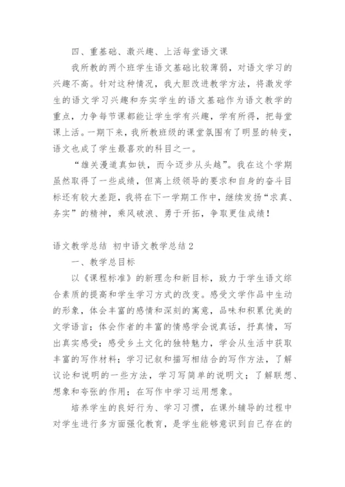 语文教学总结 初中语文教学总结.docx
