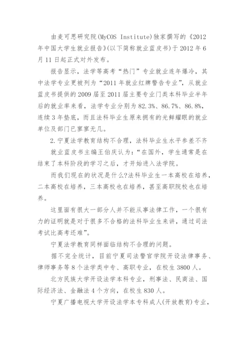宁夏法学教育现状研究的论文.docx