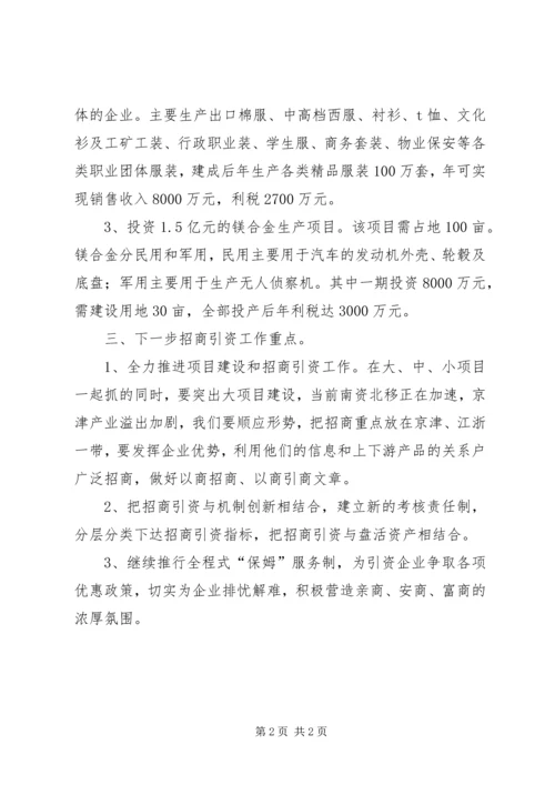 乡镇招商引资项目建设情况汇报.docx