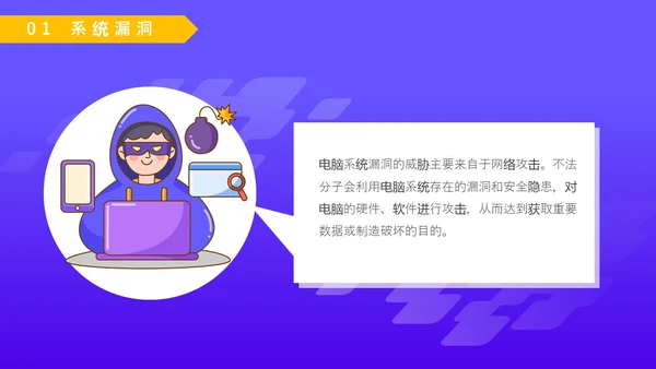 紫色卡通风格中学生网络信息安全教育班会主题PPT国家网络安全宣传周网络安全宣传周