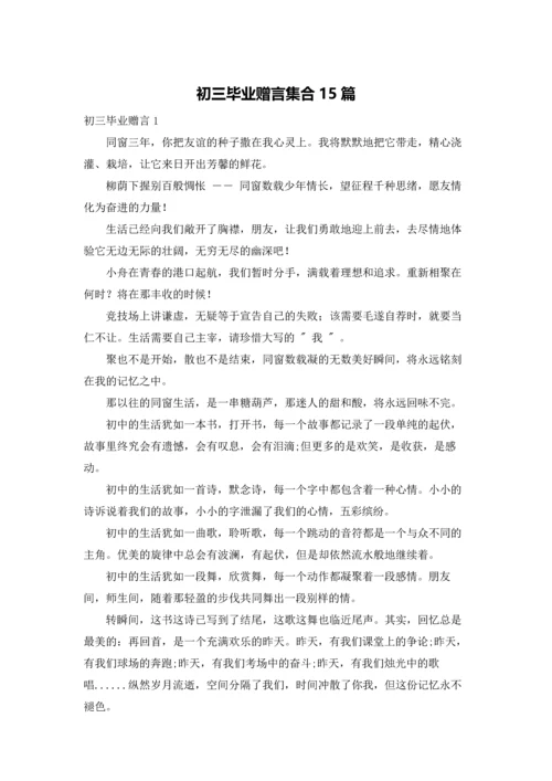 初三毕业赠言集合15篇.docx