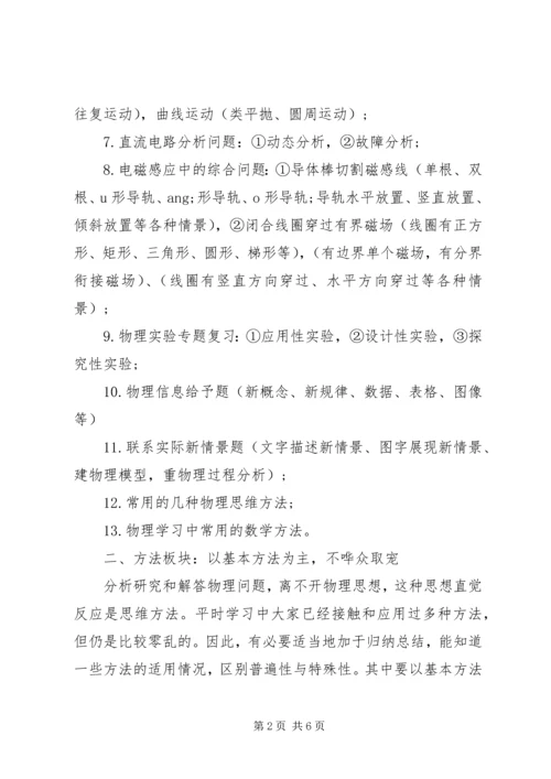 高三物理教学复习计划.docx