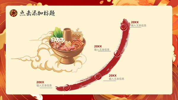 红色国潮风火锅通用PPT模板