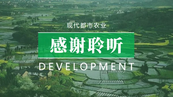 乡村来旅游绿色田野上通用PPT模板