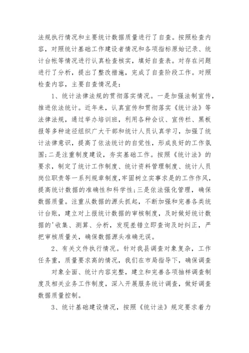 民政统计数据核查自查报告.docx