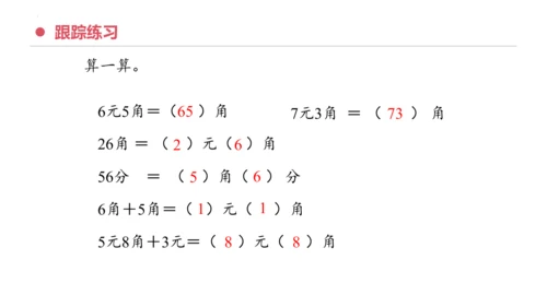 专题五：认识人民币复习课件(共24张PPT)一年级数学下学期期末核心考点集训（人教版）