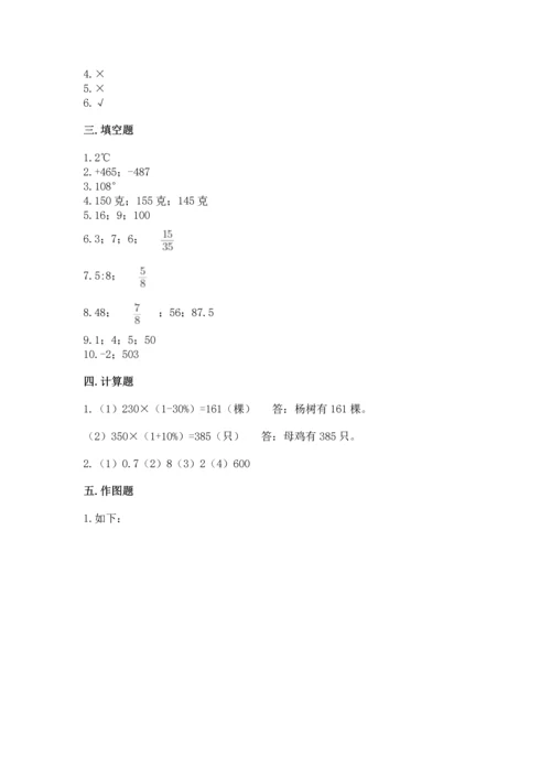 人教版六年级下册数学期末测试卷含答案（完整版）.docx