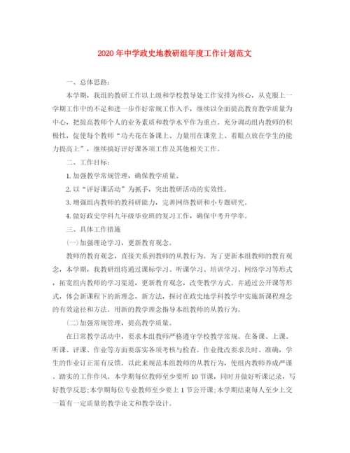 精编之年政史地教研组年度工作计划范文.docx