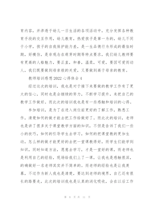 教师培训感想2022心得体会范文.docx